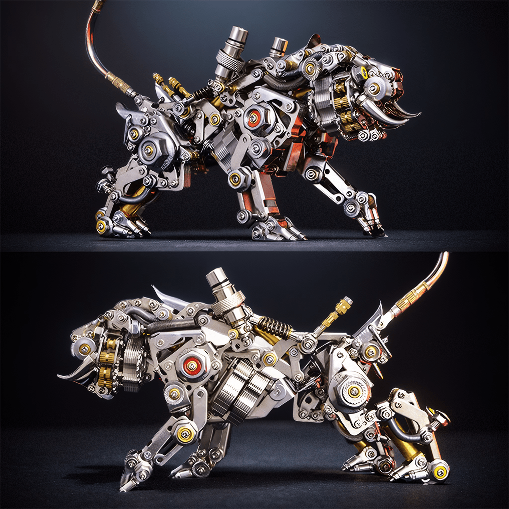 Engaging DIY 3D Metal Bengal Tiger Puzzle Kit - Creative Building Block Experience! - OPICRAFT 