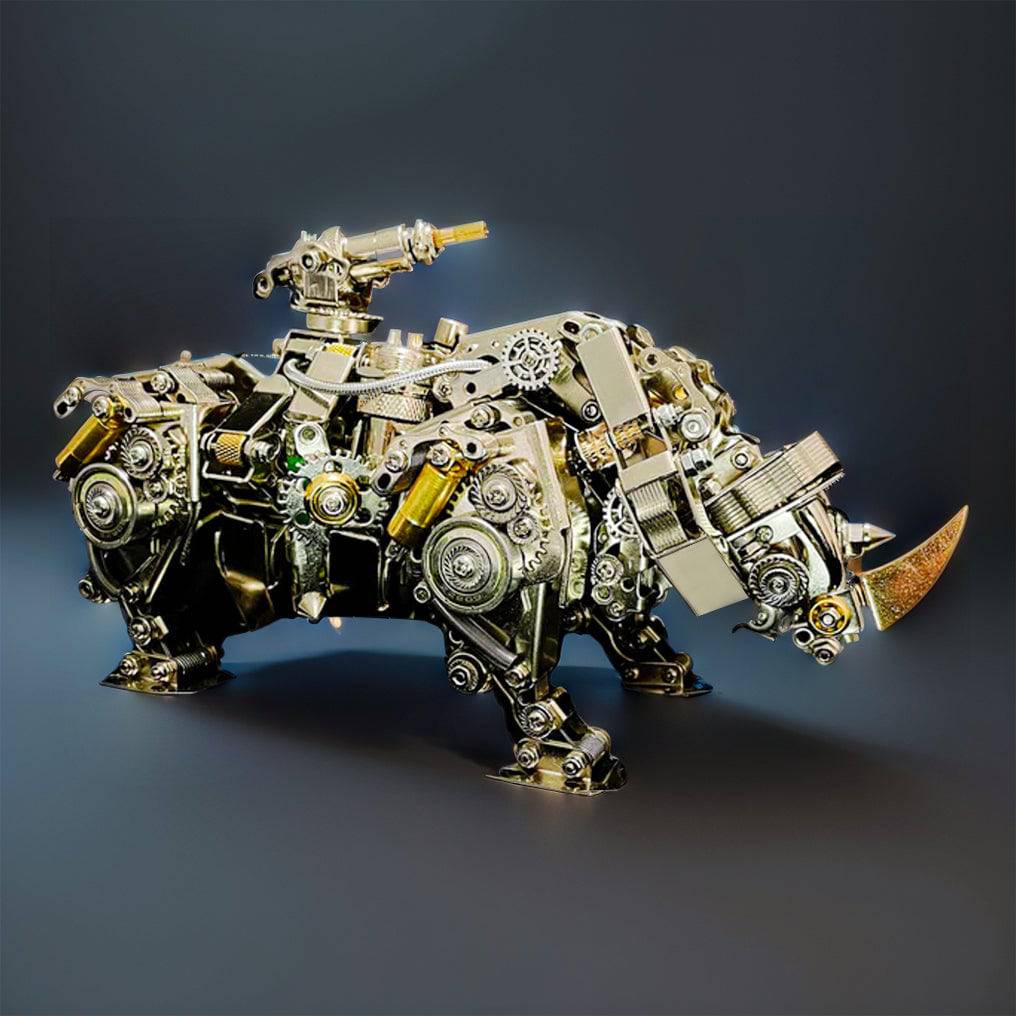 Build Your Own Steampunk Mechanical Siege Rhino: 700+ Piece DIY Craft Kit! - OPICRAFT 