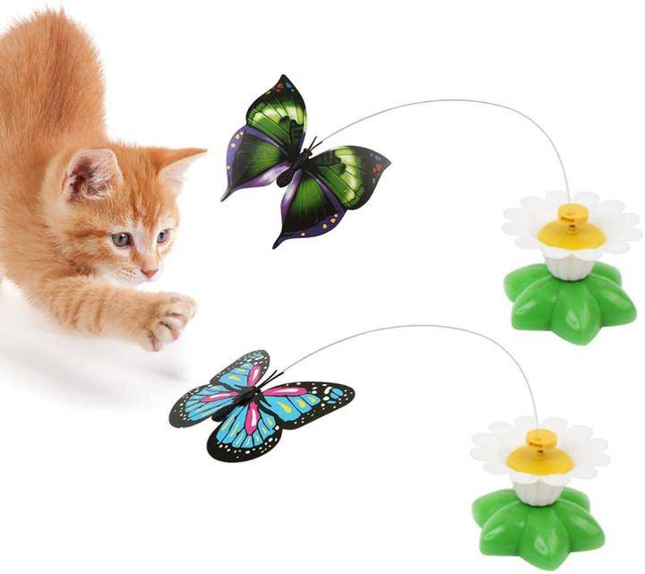 ELECTRIC ROTATING BUTTERFLY CAT TOYS - BRIVLOX | Where Innovation Meets Style!