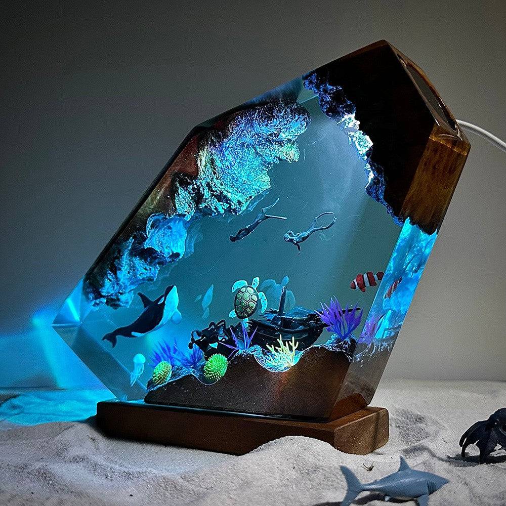 Orca and Turtle Resin Night Light - OPICRAFT 