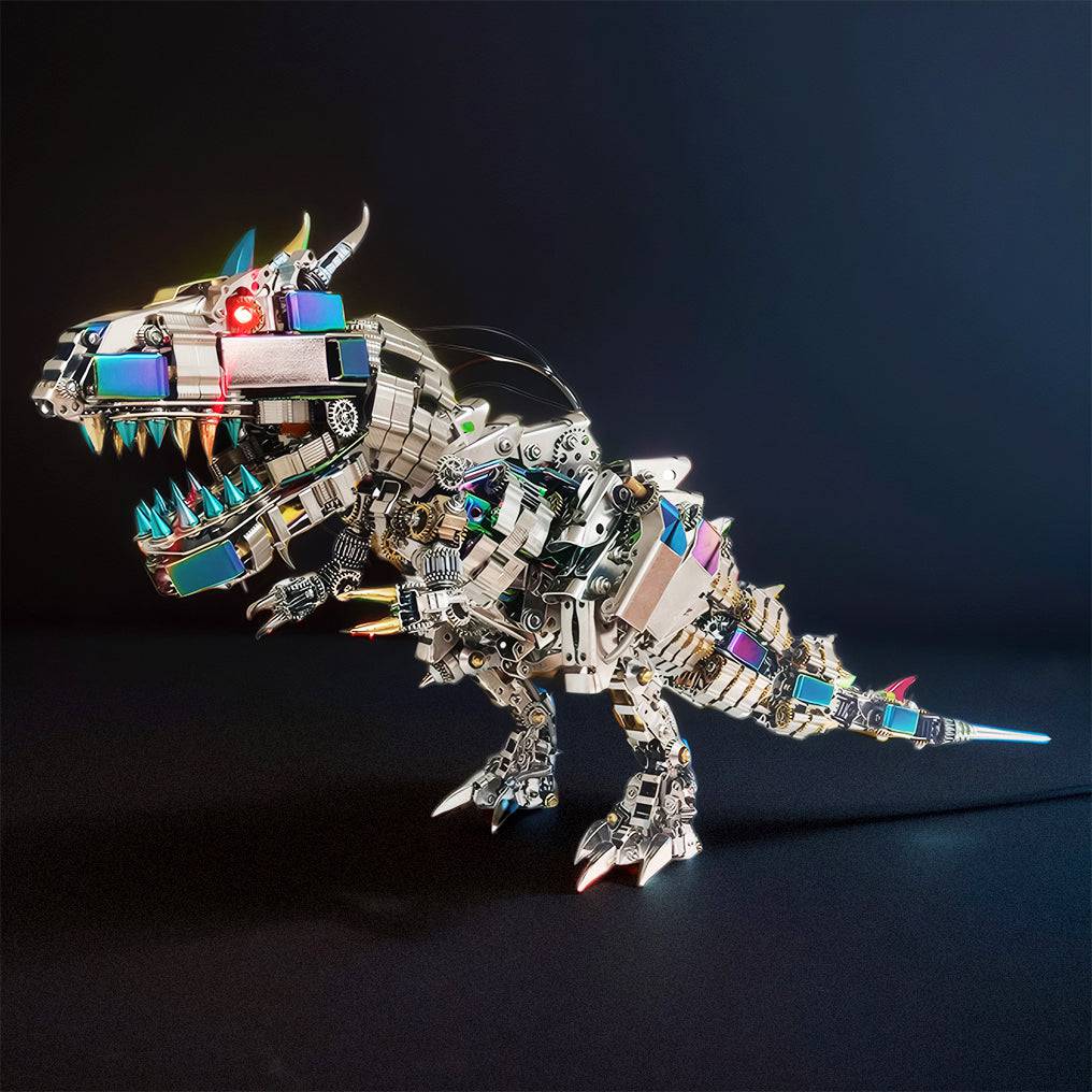 Ultimate 3D Mechanical T-Rex Metal Puzzle Kit - Over 2500 Pieces, Impressive 55cm Tall Build! - OPICRAFT 