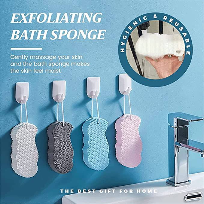 QUICHY Super Soft Exfoliating Bath Sponge - BRIVLOX | Where Innovation Meets Style!