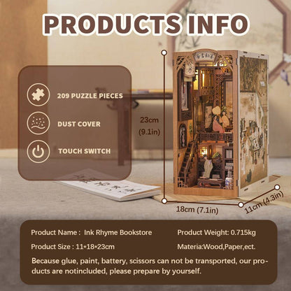 BRIVLOX™ DIY Booknook Kit（Ink Rhyme Bookstore） - BRIVLOX | Where Innovation Meets Style!