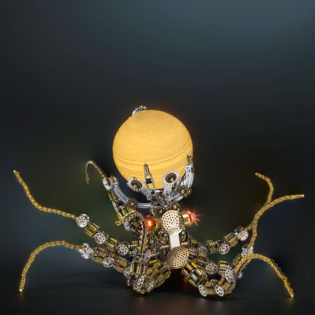 Intricate 3D Steampunk Mechanical Octopus Model Kit – 2400+ Pieces for Creative Builders! - OPICRAFT 