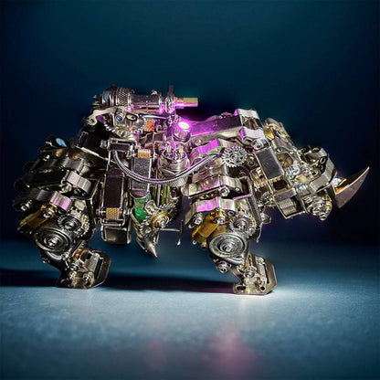 Build Your Own Steampunk Mechanical Siege Rhino: 700+ Piece DIY Craft Kit! - OPICRAFT 