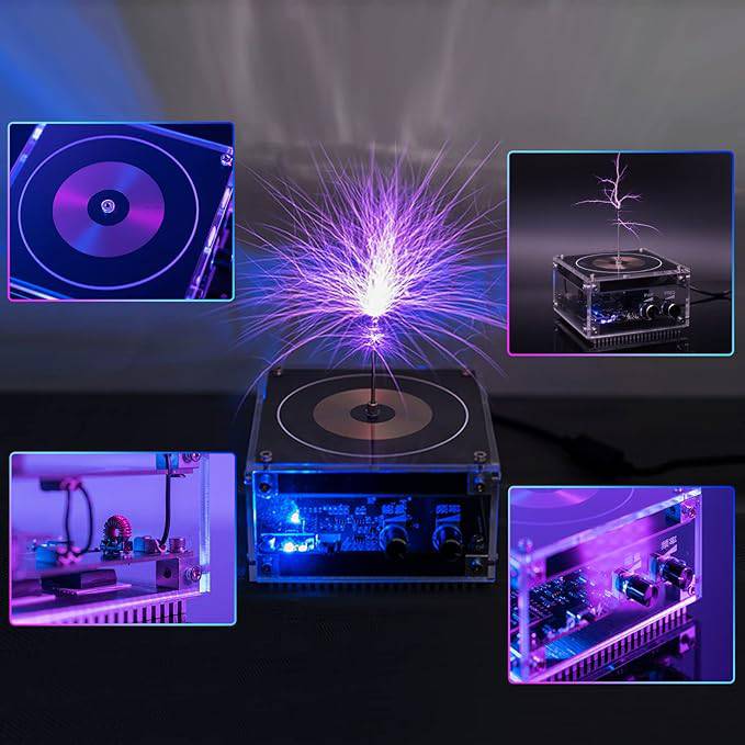 BRIVLOX Multi-Function Tesla Music Tesla Coil Speaker, Wireless Transmission Lighting, Science and Education Experimental Products - BRIVLOX | Where Innovation Meets Style!