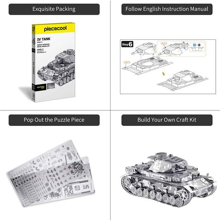 German IV Tank, DIY 3D Metal Puzzle - BRIVLOX | Where Innovation Meets Style!