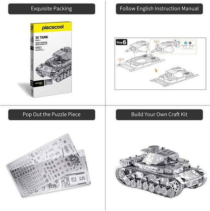 German IV Tank, DIY 3D Metal Puzzle - BRIVLOX | Where Innovation Meets Style!