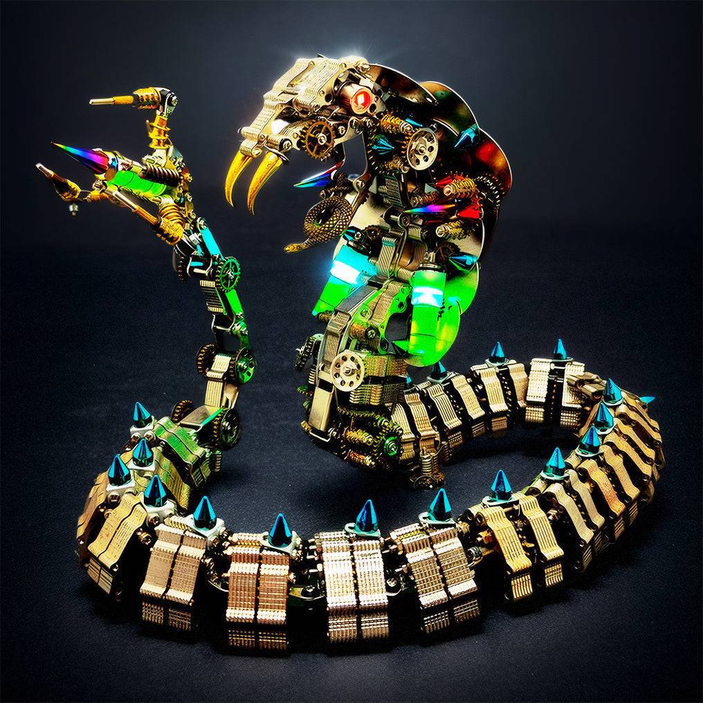 Create Your Own 3D Snake Metal Model: Engaging 1000+ Piece Puzzle Building Set! - OPICRAFT 