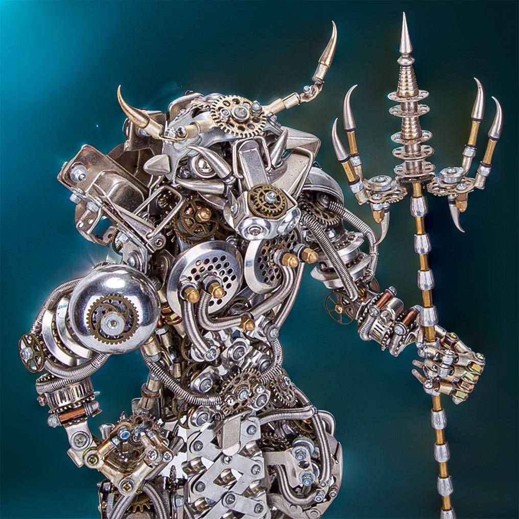 Assemble Your Own 3D Metal Mechanical Bull-Headed Demon Figurine - 2500+ High-Quality Pieces! - OPICRAFT 