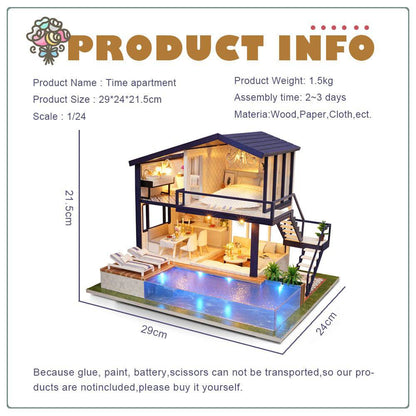 BRIVLOX™ 1: 24 DIY Dollhouse Kit (Time Apartment) - BRIVLOX | Where Innovation Meets Style!