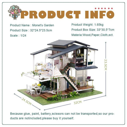 BRIVLOX™ 1:24 DIY Dollhouse Kit (Monet’s Garden) - BRIVLOX | Where Innovation Meets Style!