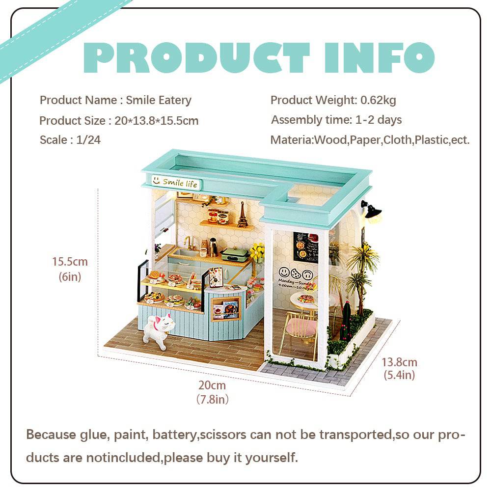 BRIVLOX 1: 24 DIY Dollhouse Kit (Happy Shop Series) - BRIVLOX | Where Innovation Meets Style!