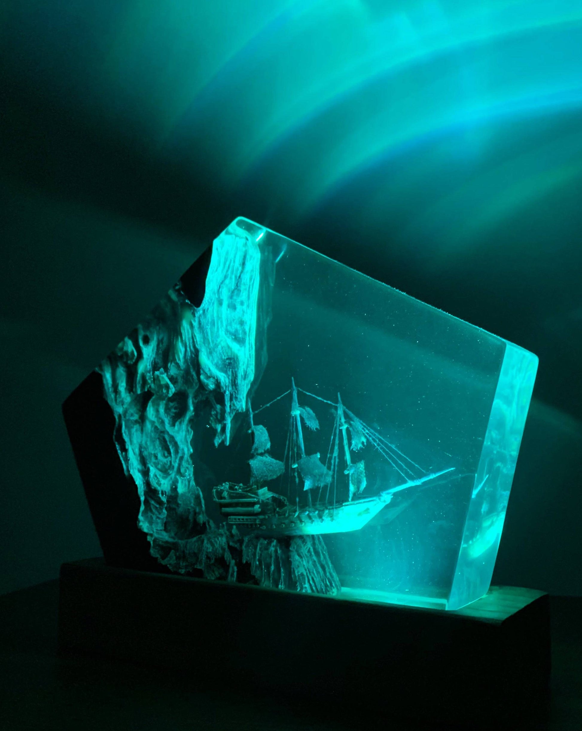 The Flying Dutchman Ship Handmade Resin Nightlight - OPICRAFT 