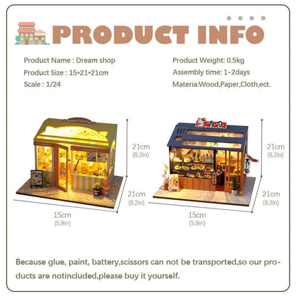 BRIVLOX™ 1:24 DIY Dollhouse Kit ( Dream shop 1) - BRIVLOX | Where Innovation Meets Style!