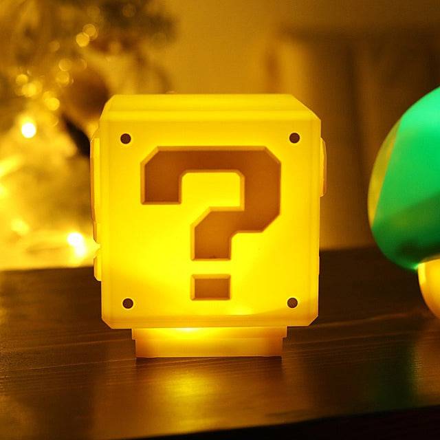 SUPER MARIO MINI QUESTION BLOCK LAMP WITH SOUND - BRIVLOX | Where Innovation Meets Style!