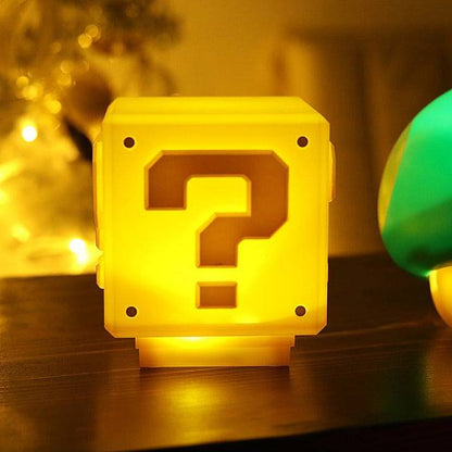 SUPER MARIO MINI QUESTION BLOCK LAMP WITH SOUND - BRIVLOX | Where Innovation Meets Style!