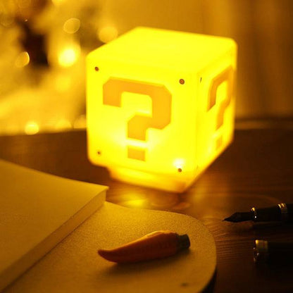 SUPER MARIO MINI QUESTION BLOCK LAMP WITH SOUND - BRIVLOX | Where Innovation Meets Style!