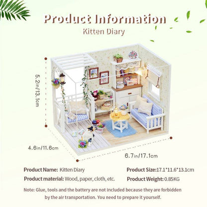 BRIVLOX™ 1:24 DIY Dollhouse Kit (Kitten Diary) - BRIVLOX | Where Innovation Meets Style!