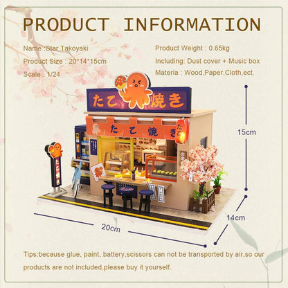 BRIVLOX™ 1: 24 DIY Dollhouse Kit (Star Takoyaki) - BRIVLOX | Where Innovation Meets Style!