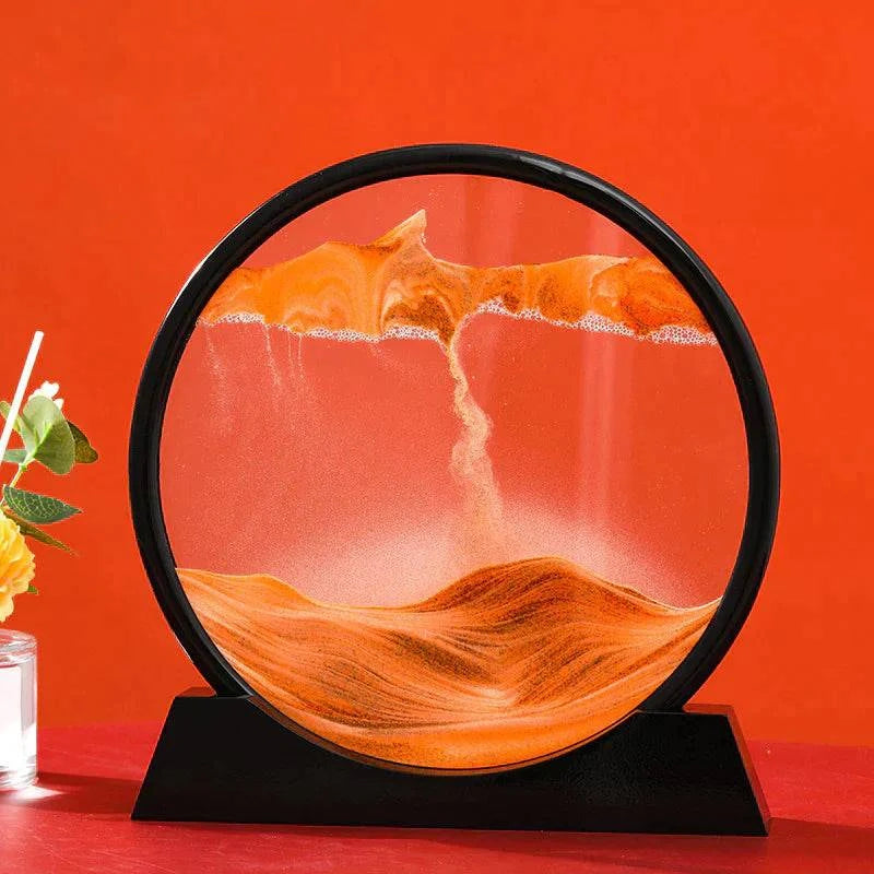 Orange - QUICHY 3D Moving Sand Art - BRIVLOX | Where Innovation Meets Style!