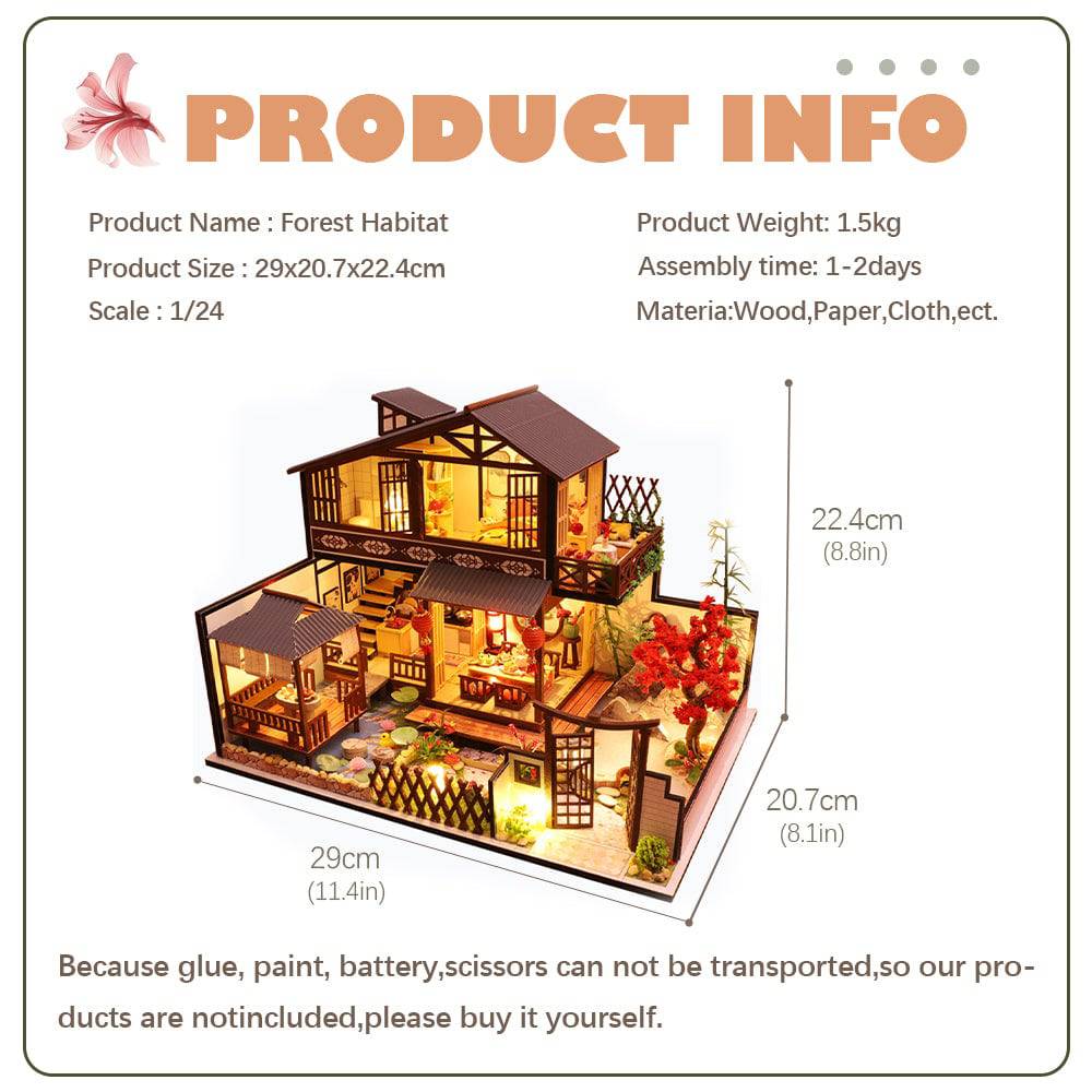 BRIVLOX 1: 24 DIY Dollhouse Kit (Forest habitat) - BRIVLOX | Where Innovation Meets Style!