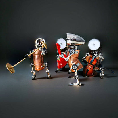 Steampunk 3D Metal Robot Band Model Kit - Create Your Own Handcrafted Masterpiece! - OPICRAFT 