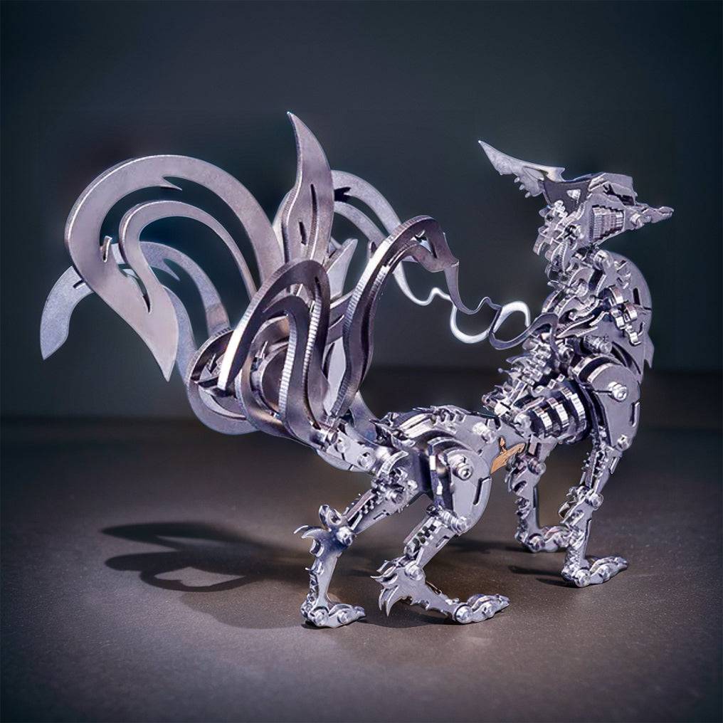 Enchanting 3D Metal Nine-Tailed Fox Puzzle Model Kit for DIY Assembly - OPICRAFT 