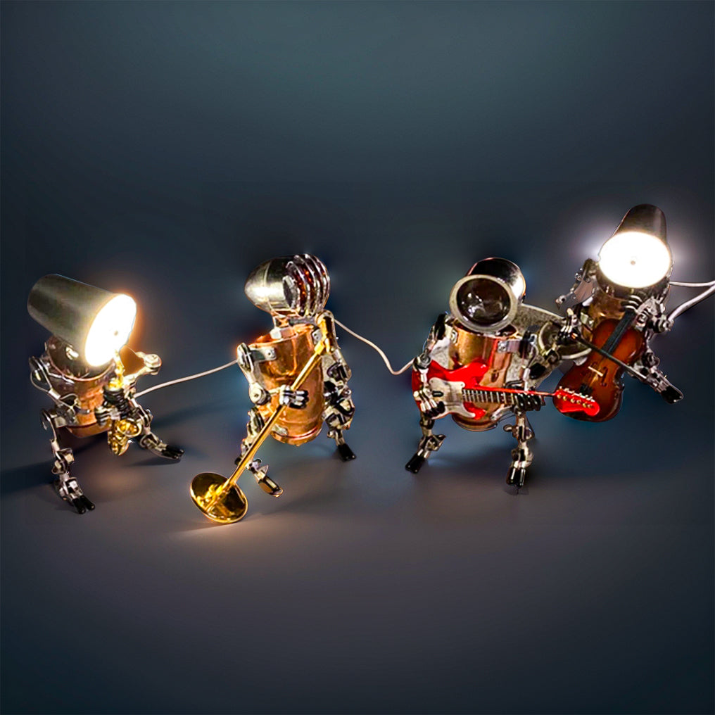 Steampunk 3D Metal Robot Band Model Kit - Create Your Own Handcrafted Masterpiece! - OPICRAFT 