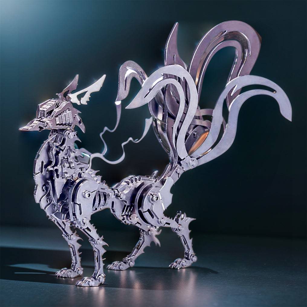 Enchanting 3D Metal Nine-Tailed Fox Puzzle Model Kit for DIY Assembly - OPICRAFT 