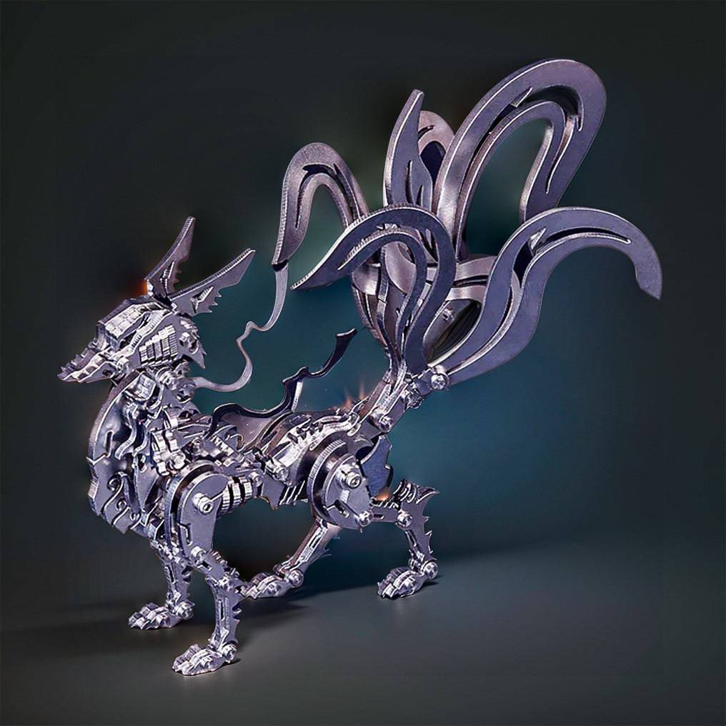 Enchanting 3D Metal Nine-Tailed Fox Puzzle Model Kit for DIY Assembly - OPICRAFT 