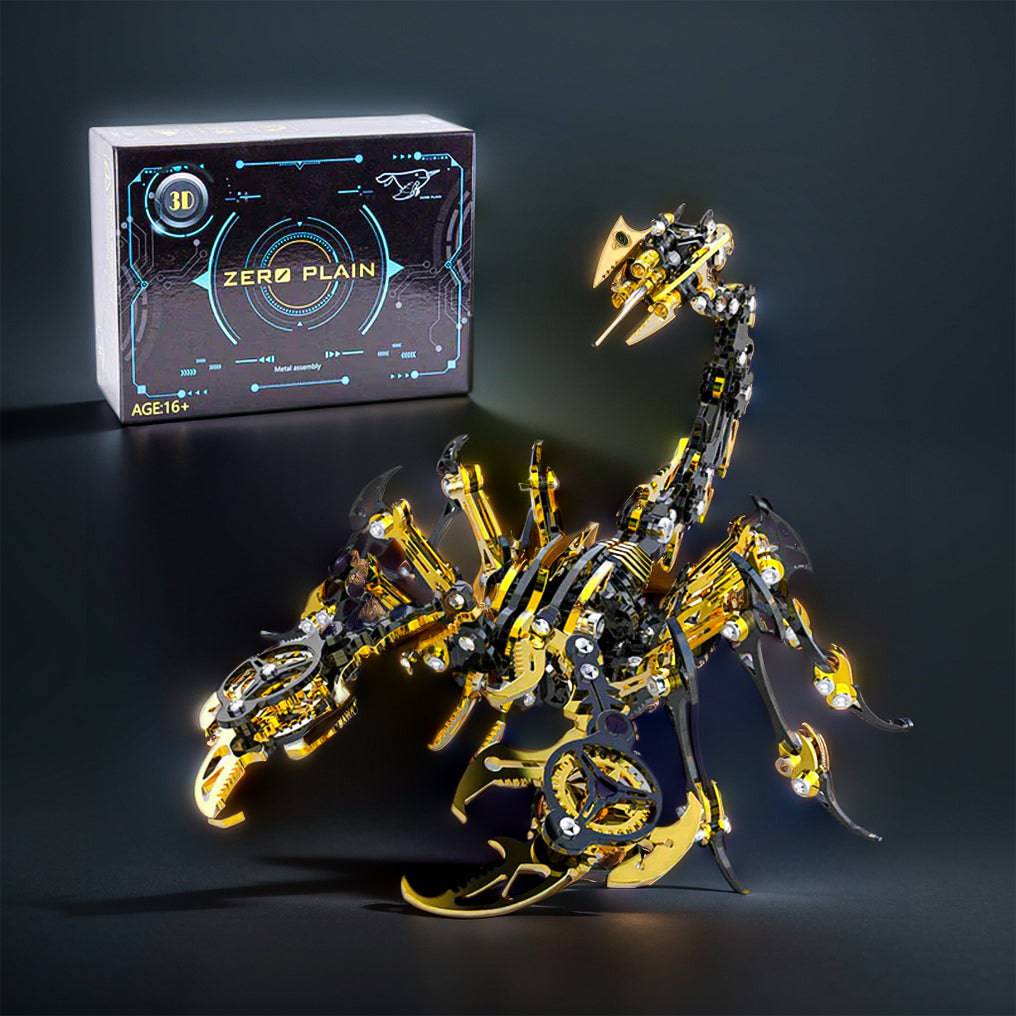 Intriguing 3D Metal Mechanical Scorpion Puzzle Kit - Assemble Your Own Punk-Inspired Animal! - OPICRAFT 