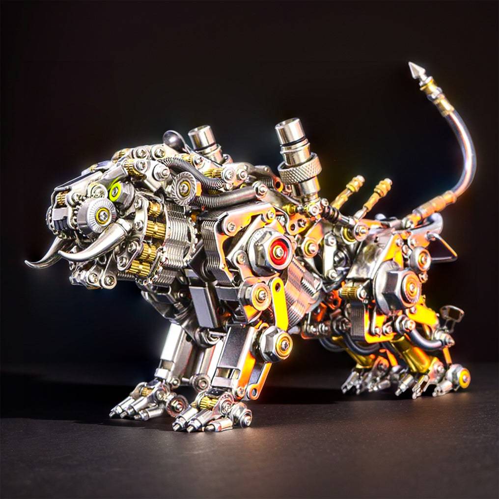 Build Your Own 3D Metal Bengal Tiger and Smilodon with Wings Puzzle – 700+ Piece Model Kit Adventure! - OPICRAFT 