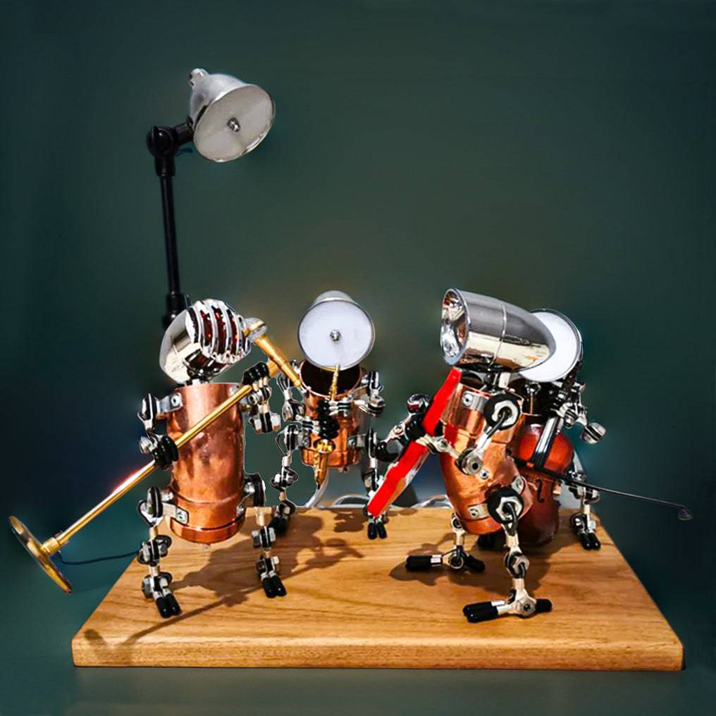 Steampunk 3D Metal Robot Band Model Kit - Create Your Own Handcrafted Masterpiece! - OPICRAFT 