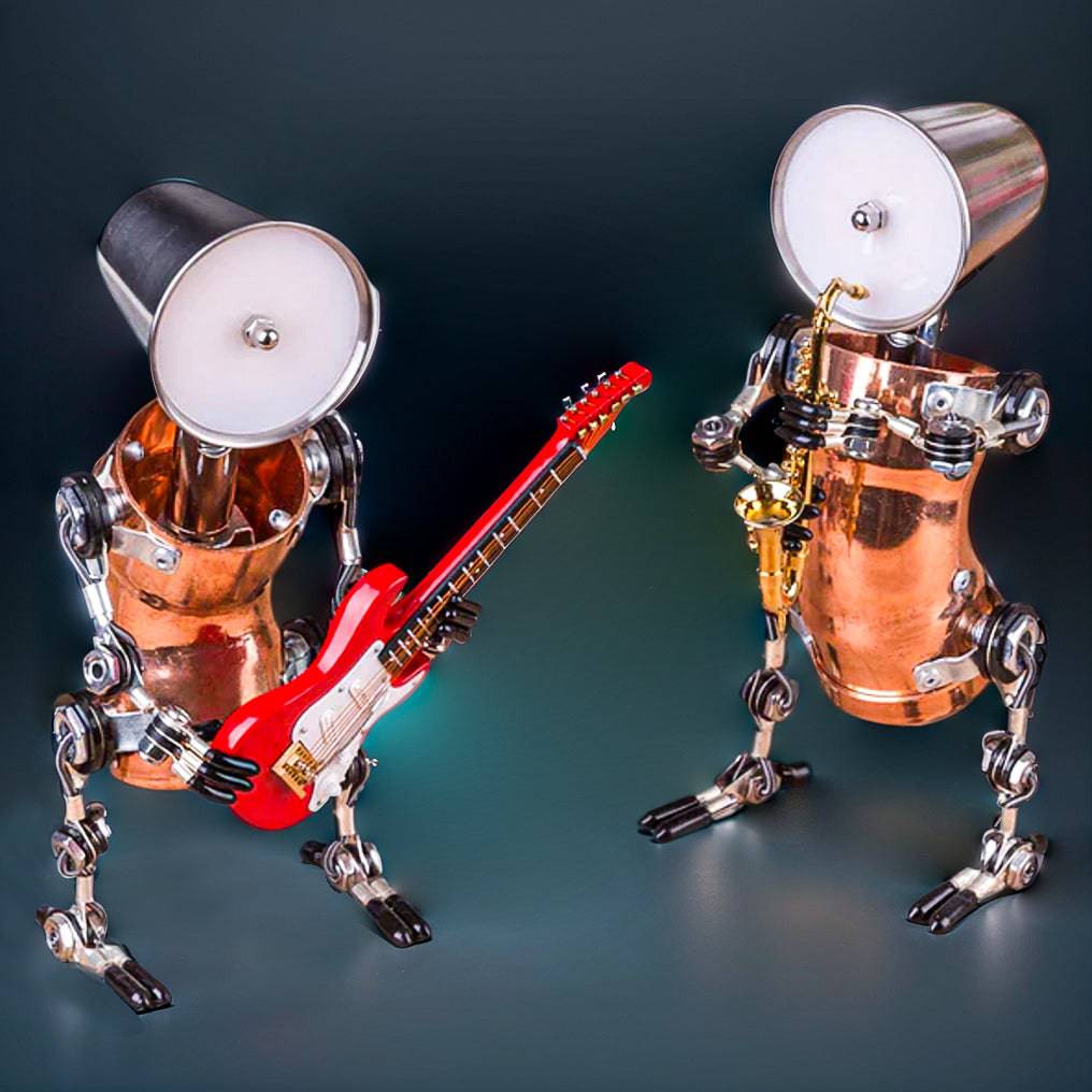 Steampunk 3D Metal Robot Band Model Kit - Create Your Own Handcrafted Masterpiece! - OPICRAFT 