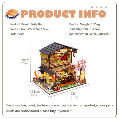 BRIVLOX™ 1: 24 DIY Dollhouse Kit（Gubbion & Sushi） - BRIVLOX | Where Innovation Meets Style!