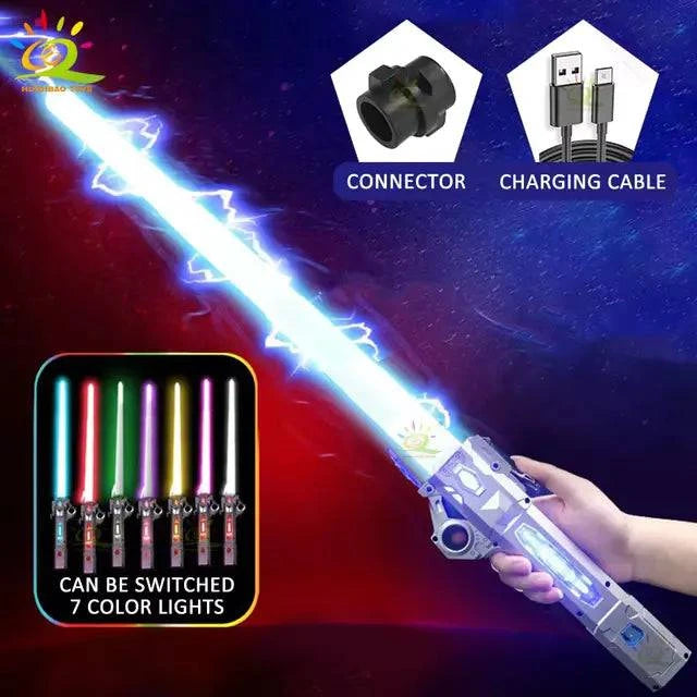 Brivlox Dual-Action LED Lightsaber – Ultimate Galactic Warrior Toy with Multi-Color Lights & Sound Effects - BRIVLOX | Where Innovation Meets Style!