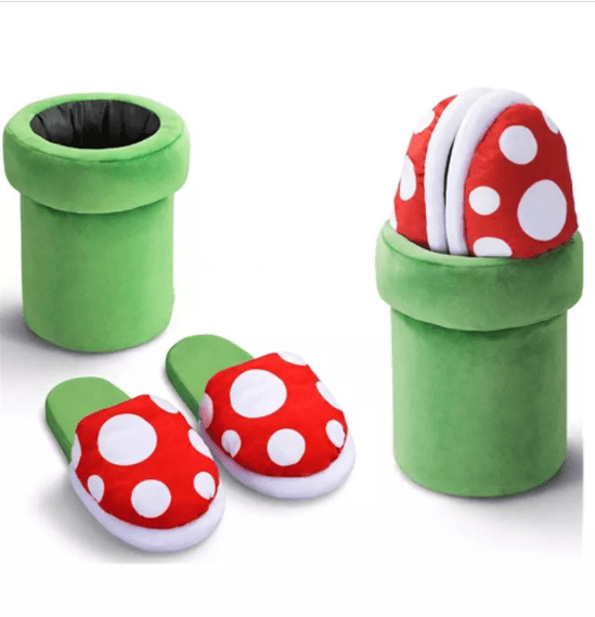 MarioSlippers - Super Mario Piranha Plant Slippers - BRIVLOX | Where Innovation Meets Style!