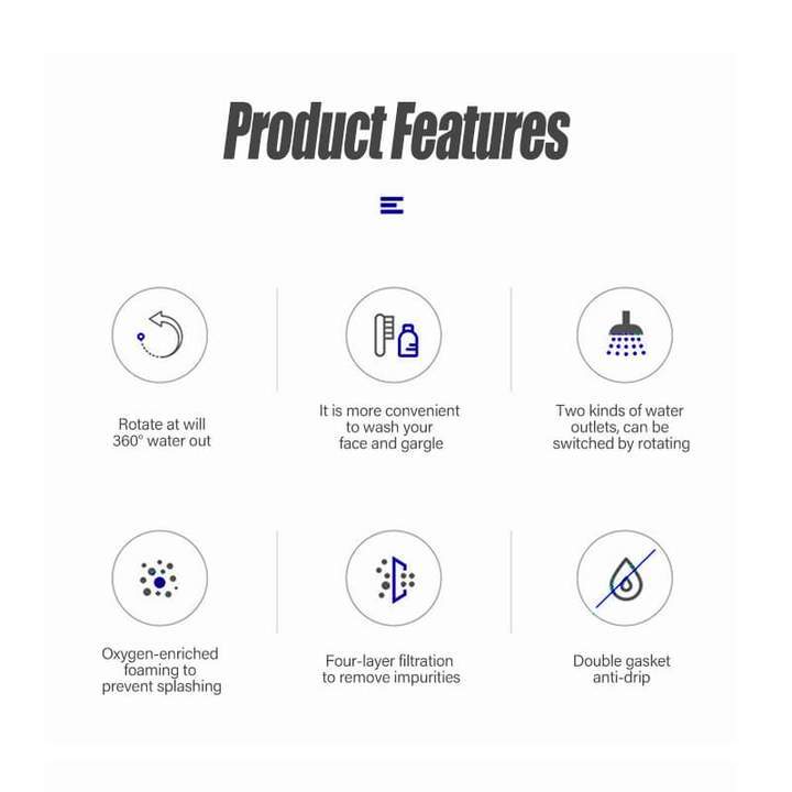 FILTER FAUCET(SUITABLE FOR 99% HOUSEHOLD SIZE ) - BRIVLOX | Where Innovation Meets Style!