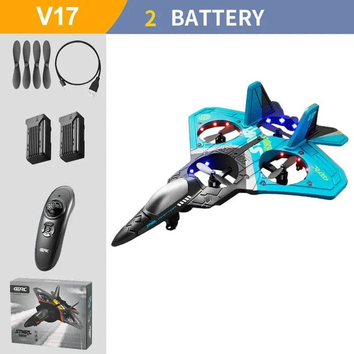 XLEDX™ - V17 Jet Fighter Stunt RC Airplane - BRIVLOX | Where Innovation Meets Style!