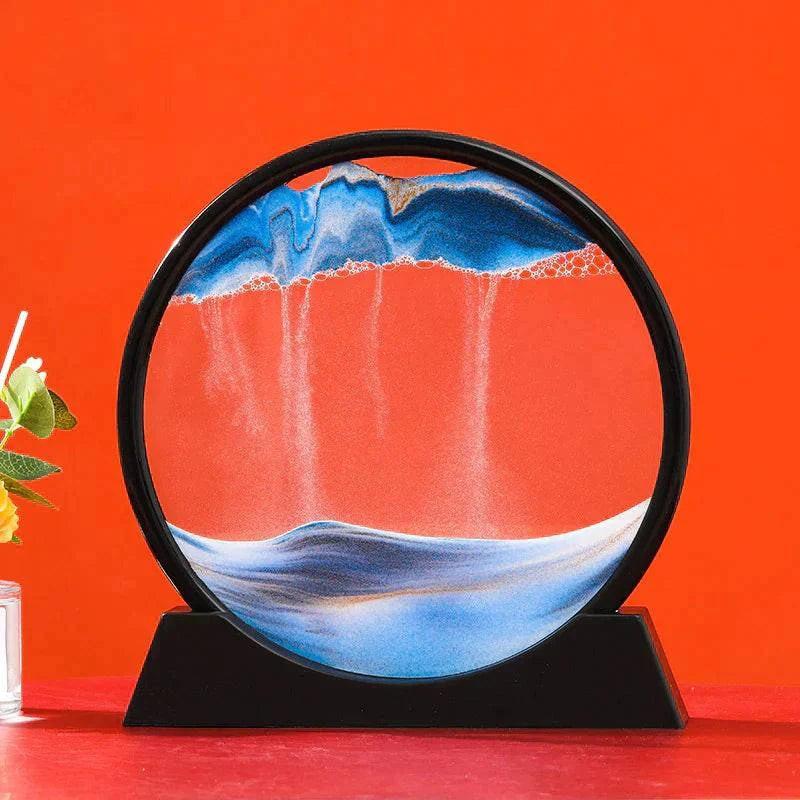 Blue - QUICHY 3D Moving Sand Art - BRIVLOX | Where Innovation Meets Style!