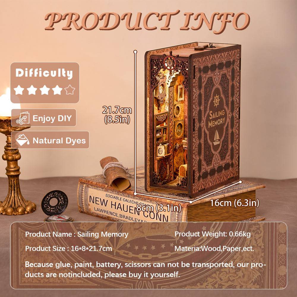 BRIVLOX™ DIY Booknook Kit (Sailing Memory) - BRIVLOX | Where Innovation Meets Style!