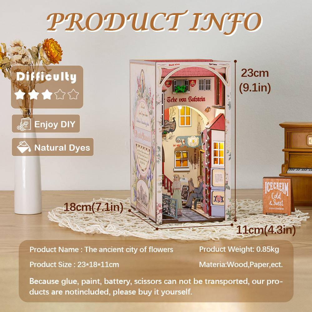 BRIVLOX™ DIY Booknook Kit (The Ancient City of Flowers) - BRIVLOX | Where Innovation Meets Style!