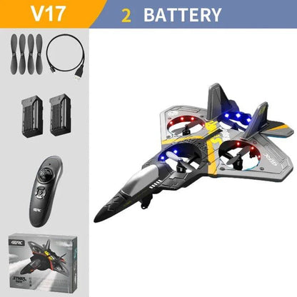 XLEDX™ - V17 Jet Fighter Stunt RC Airplane - BRIVLOX | Where Innovation Meets Style!