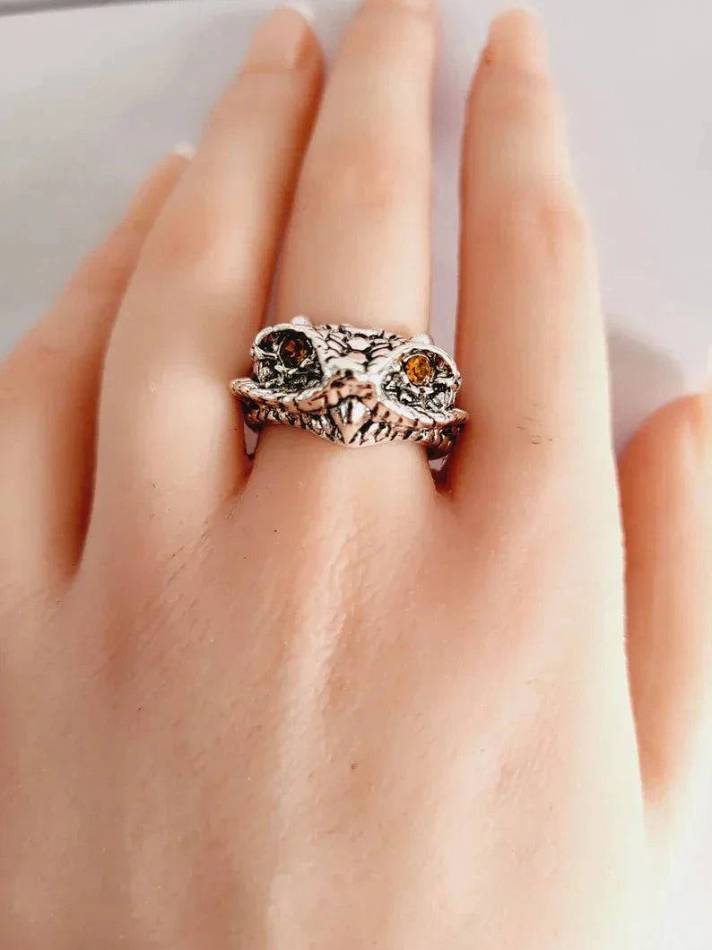 Enchanting Viking-Inspired Owl & Frog Rings: Embrace Your Unique Style with a Splash of Color - BRIVLOX | Where Innovation Meets Style!