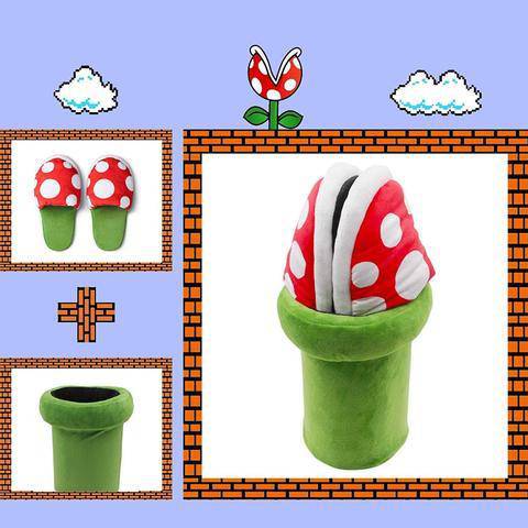 MarioSlippers - Super Mario Piranha Plant Slippers - BRIVLOX | Where Innovation Meets Style!