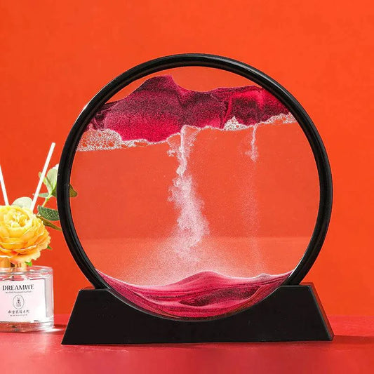 Red - QUICHY 3D Moving Sand Art - BRIVLOX | Where Innovation Meets Style!