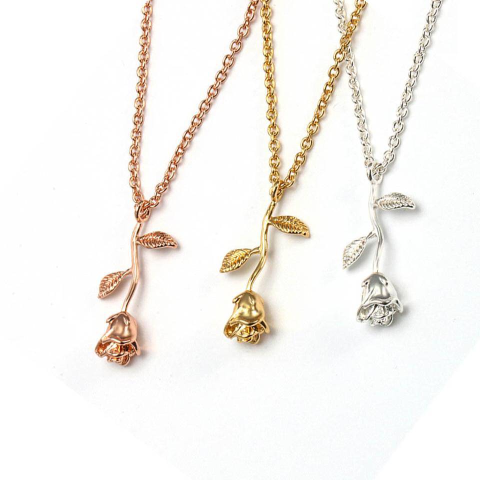 ROSE PENDANT NECKLACE - BRIVLOX | Where Innovation Meets Style!