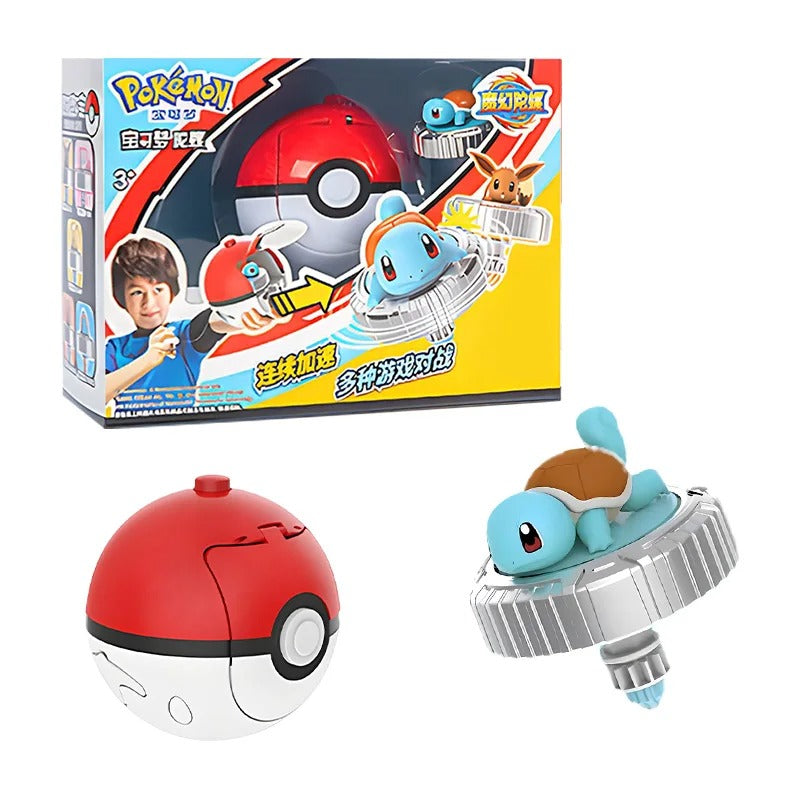 Pokemon Top Ball Battle Gyro Spinning Pikachu Charmander Squirtle Mew Eevee Pocket Monsters Action Figure Toy Set Children Gift