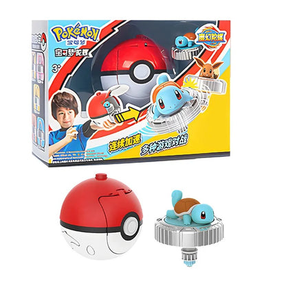 Pokemon Top Ball Battle Gyro Spinning Pikachu Charmander Squirtle Mew Eevee Pocket Monsters Action Figure Toy Set Children Gift